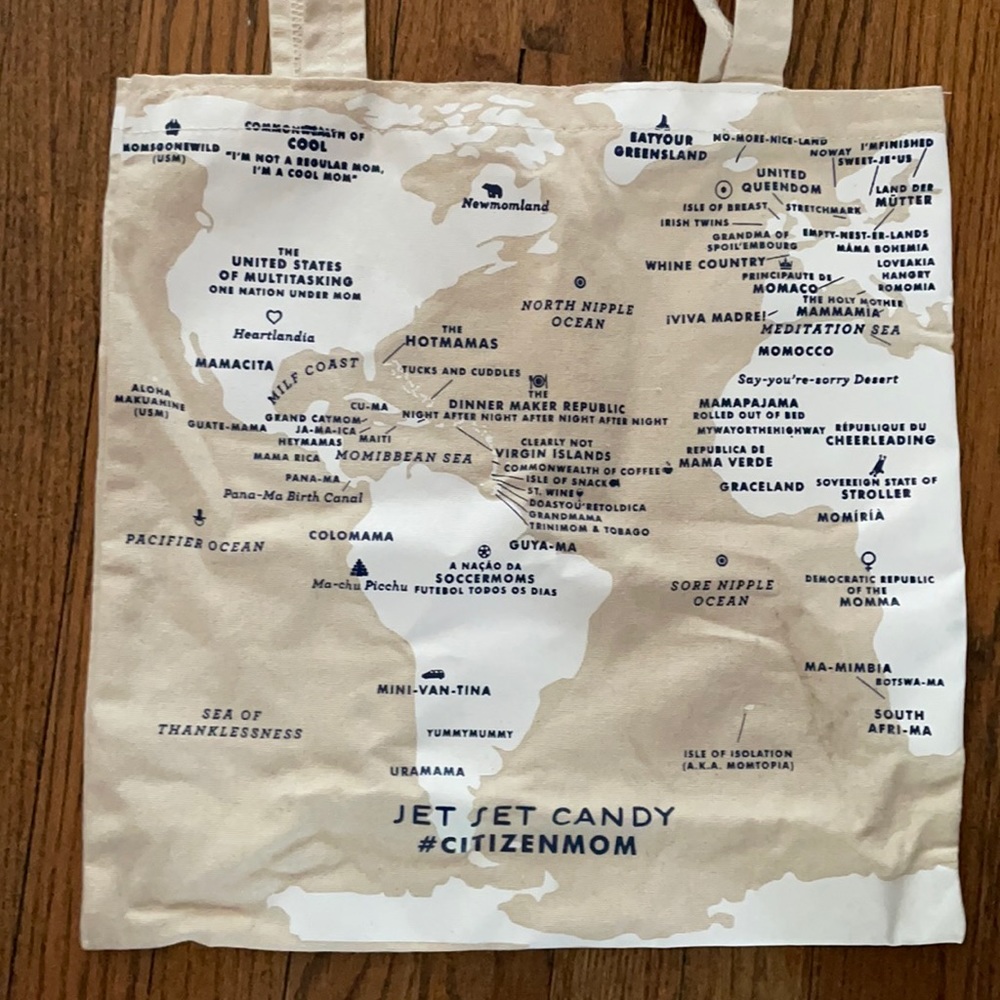 Mother theme canvas travel-inspired tote